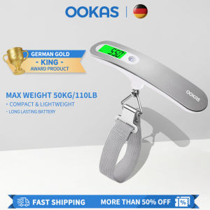 OOKAS Portable Scale luggage weighing scale weighing scale for luggage portable weighing scale portable weighing scale for luggage portable food scale digital weighing scale 50KG / 110LB