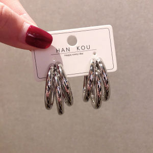 Women Geometry Earrings S925 Silver Needle Retro Girls Drop Earring