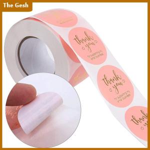 [The Gesh] สติกเกอร์ขอบคุณ500ชิ้นสติกเกอร์ตัวอักษรทำมือสติกเกอร์ตราประทับสติกเกอร์ตกแต่งงานแต่งงานของขวัญ