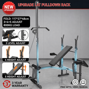12 in 1 Foldable Adjustable Weight Press Bench Weightlifting Dumbbell Bench Gym Equipment for Home