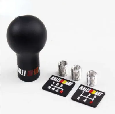 TLCAR HYS RALLIART 5/6 Speed Auto Resin Gear Shift Knob Black/White Car Manual Transmission MT