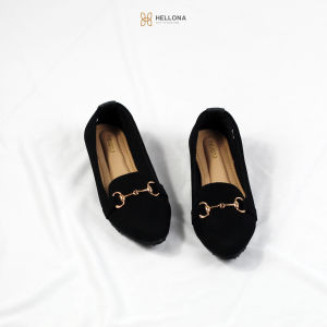 Hellona Ayana Kids Sepatu Anak Perempuan Warna Hitam Sol Karet