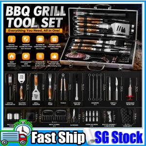 BBQ Grill Tools Set 38pcs Stainless Steel Barbecue Accessories Kit with Grill Mat Outdoor Camping Cooking Set