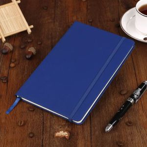 A5/A6 Notebook with Color Tie Student Office Notepad Business Portable Draft Book 80 Sheets Beige Paper PU Leather Cover