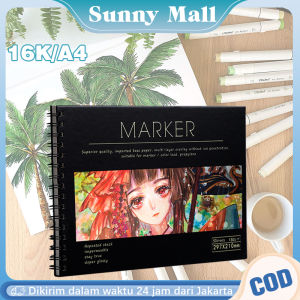 Marker Pad 50 Sheets Marker Pen Drawing Paper A4 Hard Cover Sketchbook Untuk Copic Dan Promarker