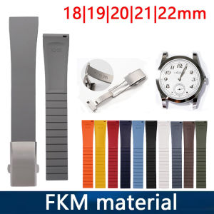 CTS Fluororubber Watch Strap 18mm 19mm 20mm 21mm 22mm stainless steel Buckle FKM Rubber Watch Bands For Cut To Size WatchBand2026