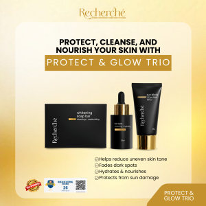 Recherche  Sunblock + Whitening Soap + Serum - Protect & Glow Trio