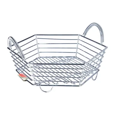 Vesta Chrome Double Handle Hexagon Basket L32 W32Cm