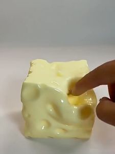 Giant Cheese Squishy Toy|Moldable ASMR Fidget Toy|Non‑Bounce Stress Relief Toy