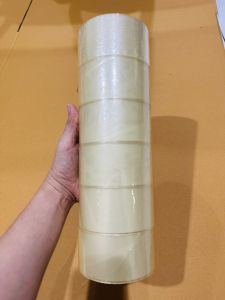 6 ม้วน เทปกาวหนา 45 ไมครอน ยาว 45 หลา กว้าง 2 นิ้ว แกนน้ำเงิน