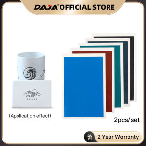 DAJA 2Pcs/set Carved Color Paper for Laser Engraver Glass Stone Material Crystal Jade Ceramic