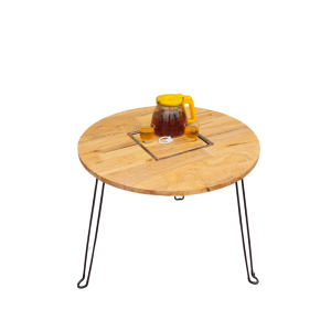 Bàn nướng than BBQ gấp gọn tròn D60 chuyên nướng tại nhà - Bàn nướng lẩu gấp gọn tiện lợi đi camping dã ngoại