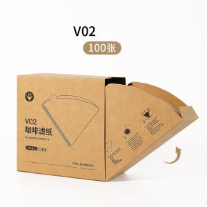Purrhappy 100PCS V-Shape Hand Drip Coffee Filter Papers V01/V02 Dripper Replacement Filter Pour Over Coffee Maker