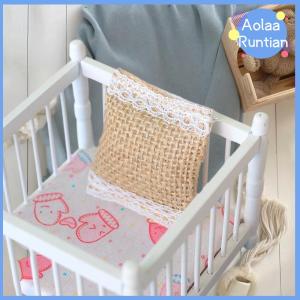 Aolaa 2Pcs 1 12 Dollhouse Simulation Mini Lace Pillow Sofa Cushion Dollhouse Living Room Decoration Dolls House Decor Accessories