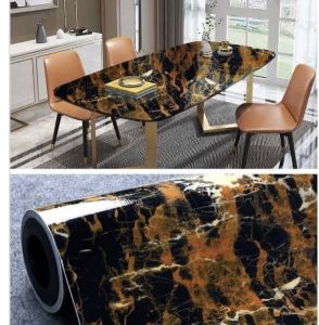 PVC size: 5 meters x 45 cm Kitchen and bathroom self-adhesive wallpaper waterproof and oilproof home.😍😍😍