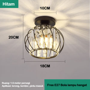 Lampu Plafon kristal Ceiling Minimalis Kaca 6001 Lampu kristal plafon rumah modern (Termasuk bohlam E27 12W)
