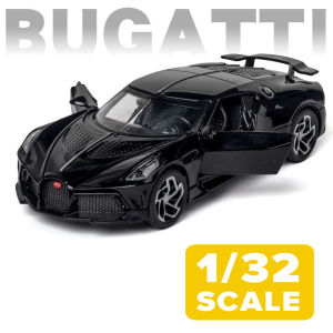 LEO 1:32 Bugatti la voiture noiro Diecast Metal Car Model Toy Cars For Boy Children Toys Hobbies Vehicle Kids Gift