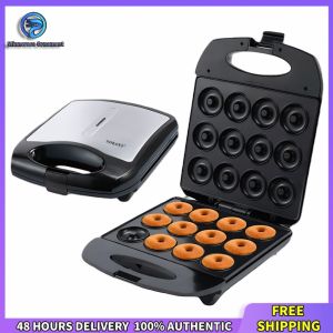 Winnereco Home Use 12-Hole 1400W Donut Maker with Double-Sided Heating for Easy Snack and Dessert Preparation