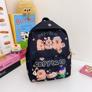 FUDESHE Cartoon Capybara Backpack Ultra-light Pattern Book Bag  Breathable Childrens School Bags