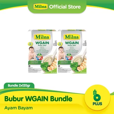 Milna Bubur Bayi Wgain 6+ Ayam Bayam 120gr x2
