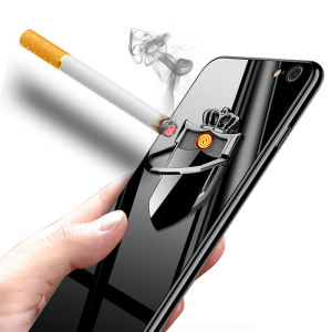Creative USB Cigarett Lighters Portable Mobile Phone Bracket Lighter Mechero Multi-function Keychain Cigarett Accessories