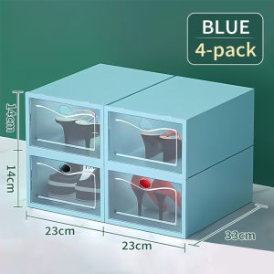 Big Size Shoe Box Drawer Box Storage Organizer Shoes Cabinet Stackable Stockable Cover Transparent Smooth Wall