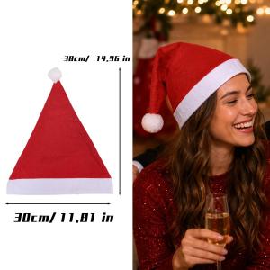 1/10Pcs Christmas Hat Non-Woven Fabric Santa Claus Adult Children Christmas Hat Merry Christmas New Year Party Holiday Decoration Gift