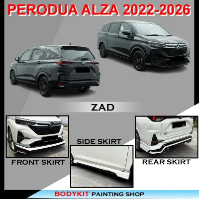 PERODUA ALZA 2022-2026 ZAD STYLE FULLSET BODYKIT(FRONT SKIRT/SIDE SKIRT/REAR SKIRT) MATERIAL ABS
