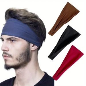 INTOONE Wide Band Sports Headband Stretch Fabric Sweat Absorbent Yoga Headband  Twisted Design Head Wrap Yoga Fitness