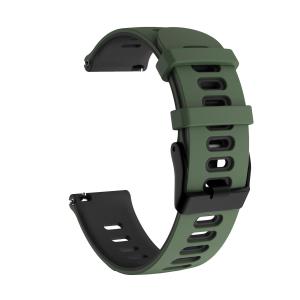 Zionia 20mm 22mm Double Colors Skin-friendly Silicone Watch Strap for Amazfit GTR GTS 4 3 2 2E Mini 47mm 42mm Limited Bip 6 5 Unity U Pro S Lite Neo Active Max Cheetah Square Round Stratos + Balance Pace 2S COROS APEX 46mm Smart Sprot Watch Accessories