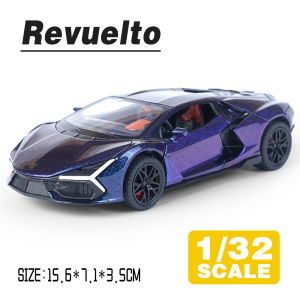 LEO 1:32 Lamborghini Revuelto Supercar Metal Diecast Alloy Toy Car Model Trucks For Kids Toys Vehicles Hobbies Collectio