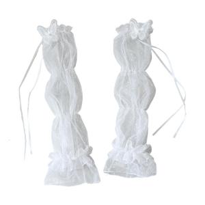 Mesh Arm Sleeves Elastic Cuffs Wedding Gloves Long Sheer Arm Covers Fingerless Bridesmaids Gloves For Formal and Casual