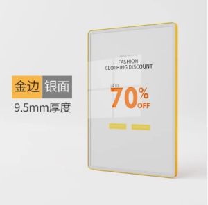 Wall-suction Poster Frame / Magnetic Photo Advertising Aluminum Alloy Open Picture Frame/ A3 A4 Display Board