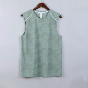 Alo Yoga เสื้อกล้ามแขนกุดกีฬาผู้ชายชุดออกกำลังกายแห้งเร็วสำหรับการวิ่งเสื้อระบายอากาศแบบหลวมสำหรับการฝึกบาสเก็ตบอลฤดูร้อน