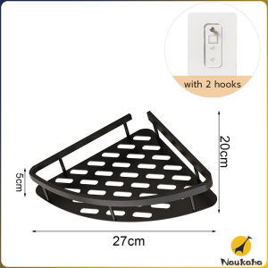 N.K.【Ready in Stock】 Punch-free Bathroom Kitchen Storage Rack Self-draining Corner Storage Rack