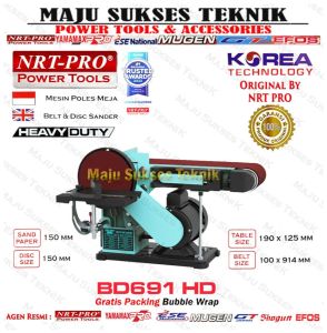 NRT PRO BD 691 HD Mesin Amplas Sabuk & Mesin Amplas Bulat 6 Inch Belt Disc Sander 6Inch BD691 BD 691