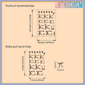 【Enthusiasm】🌟🌟【Hot Sale】🎈 Cute Pink Bow Wall Stickers Boho Bowknot Bedroom Decorative Wall Stickers Love Heart Bow Fridge Stickers DIY Home Decoration