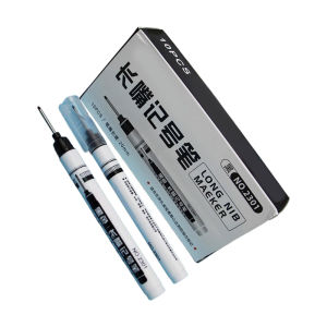 10Pcs 20mm Waterproof Long Tip Marker Pen Quick Drying Woodworking Deep Hole Extension Marker Pen