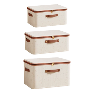 ที่เก็บช่องเก็บของผ้าฝาปิดแบบซิปพับเก็บได้สำหรับการจัดการสินค้าในครัวเรือนเสื้อผ้า