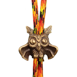 Vintage Light Weight Owl Shape Lanyard Beads Outdoor Tool Hangings Charm Vintage Parachute Cord Beads Easy to Use