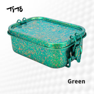 800ML Healthy Titanium Alloy Portable Bento Dinner Box Leak-Proof Lunch Boxes Rectangle Food Storage Cont