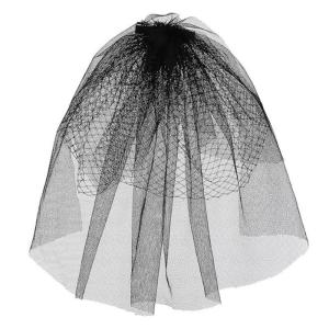 Phụ Nữ Lưới Veils Bridal lưới lỗ to Ngắn khăn voan che mặt Cưới Với Clip Tulle Gothic Cô Dâu Veils trang phục halloween Veil