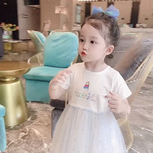 kyiibaby Summer children fashionable cartoon temperament net gauze skirt baby princess tide kybb029