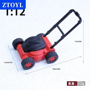 [COD] ZTOYL อุปกรณ์ตกแต่งเฟอร์นิเจอร์จิ๋ว1ชิ้น1:18 1:12เครื่องตัดหญ้าตุ๊กตารถตัดหญ้าจำลองสำหรับเด็กสวนเครื่องตัดหญ้าของเล่นอุปกรณ์ซ่อม