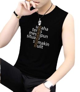 Kaos Tanktop Sukses Pria Viral Dtf Printing Kaos Lekbong Pe Lembut Cocok Olahraga Gym Santai Dewasa