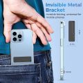 METAL !! SUPER TIPIS Stand Slim Holder Hanphone Universal Bisa Di Lipat / Di Sesuai Tipis Model / Mini Portable / Di setel Vertikal-Horizontal / Berdiri - Tidur / Rocket Universal /Tempelan ring /Laku Laris Aneh Unik Bagus Phone grip Magnetic Steel Stan. 