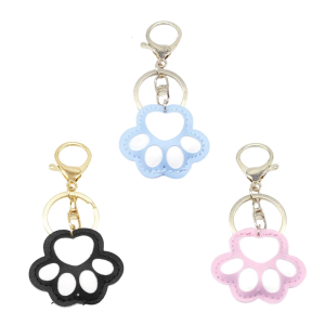 Hợp thời trang đầy màu sắc móng vuốt mèo Keyring móc khóa da PU túi nhẹ trang trí schoolbag treo lòng thòng