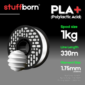 PLA+ Filament for 3D printer - 1.75mm (1 kg) [Refill - No Spool] | Stuffborn