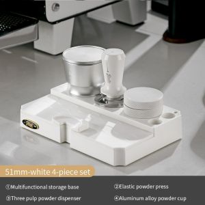 BINCOO ชุดฐานที่อัดกาแฟค้อนกาแฟแผ่นเก็บของฐานที่เก็บอุปกรณ์ทานอาหารกาแฟขนาด51/58มม.