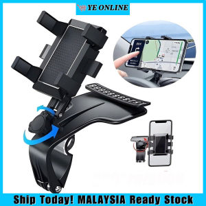 360 Degree Phone Holder Car Dashboard Clip Mount 1200° Rotation Universal Bracket GPS For 4-7 inch Phone Automotive Cars Interior Accessories